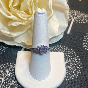 Elegant Sterling Silver and Purple Women's Ring